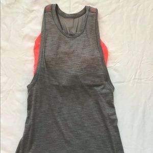 LULULEMON Gray two in one tank size 6